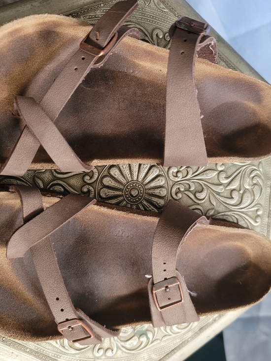 Birkenstock Shoes - Birkenstock Brown Strappy Leather Sandals